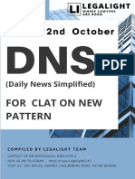 DNS For CLAT 2022 23 On New Pattern 21st & 22nd October
