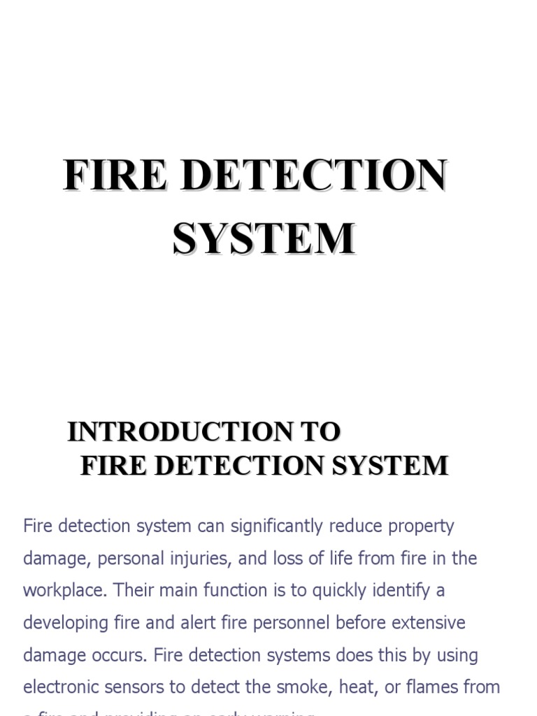 Fire Detection System Overview | PDF | Chemistry