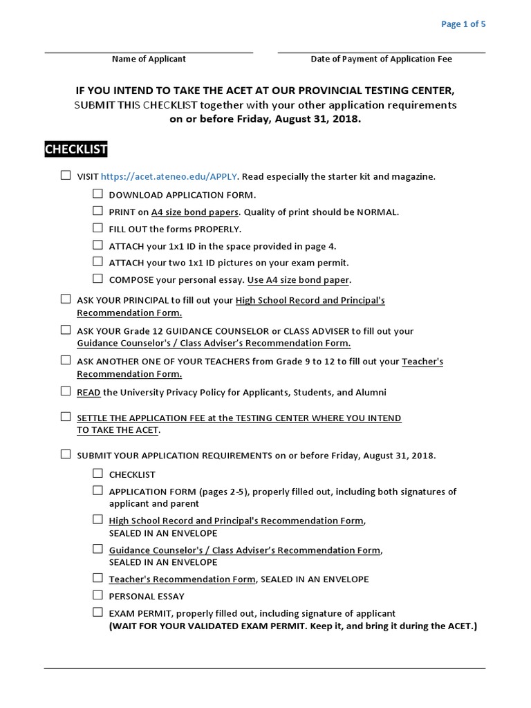 (Freshman) ACET in PTC | PDF | University And College Admission | Test ...