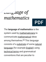 Language of Mathematics - Wikipedia