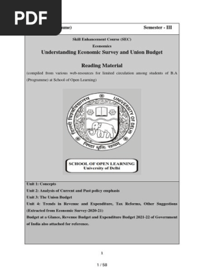 RM - Union Budget and Economic Survey