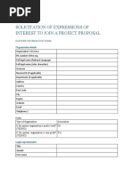 EOI Template for Project Proposals | PDF | Budget | Economies