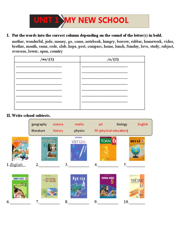Revision for Unit 1 (Tiết 1, 2) | PDF | Middle Schools | Schools