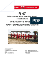 Operator'S Manual Maintenance Instructions: Fully Mounted Mixed Reversible Plough Bolt Adjustable