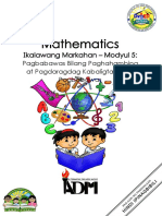 Math1 - q2 - Mod5 - Pagbabawas Bilang Paghahambing at Pagdaragdag Kabaligtaran NG Pagbabawas