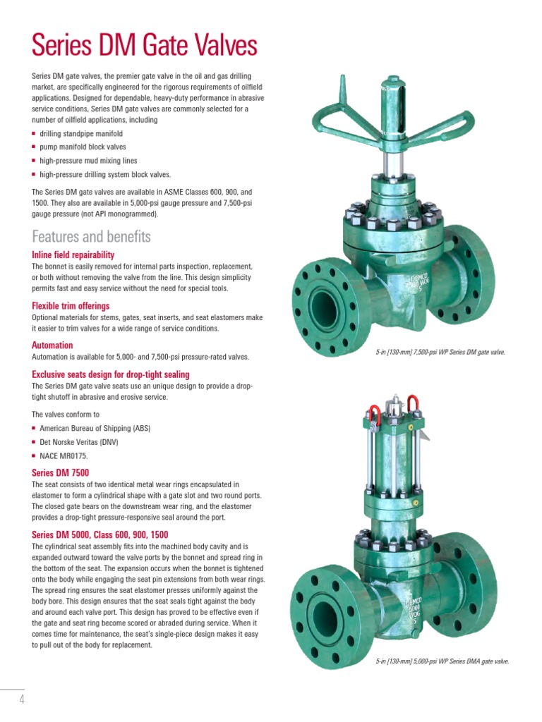 Series DM Gate Valves Overview | PDF | Valve | Pipe (Fluid Conveyance)
