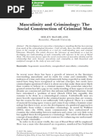 Masculinity and Criminology: The Social Construction of Criminal Man