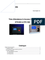 Software Guide: Time Attendance & Access Control DTK400 & DTK 500