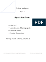 Agents That Learn: Artificial Intelligence Topic 6