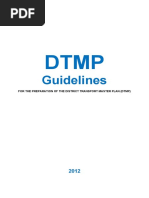 Guidelines: For The Preparation of The District Transport Master Plan (DTMP)