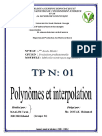 TP1 - Polynômes Et Interpolation