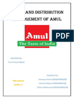 Sales and Distribution Management of Amul