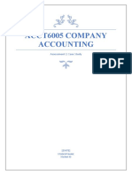 Acct6005 Company Accounting: Assessment 2 Case Study