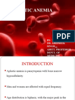 Aplastic Anemia: BY-Dr. Abhishek Singh Asstt. Professor Deptt. of Medicine