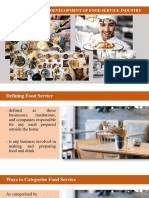 Introduction and Development of Food Service Industry