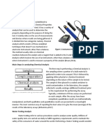 Chemical Analysis Methods and Applications