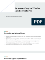 Personality According To Hindu Tradition and Scriptures: - An Indian Perspective of Personality