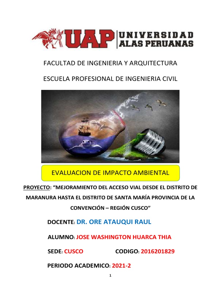 Evaluación de Impacto Ambiental en Cusco | PDF | Agua | Evaluación de ...