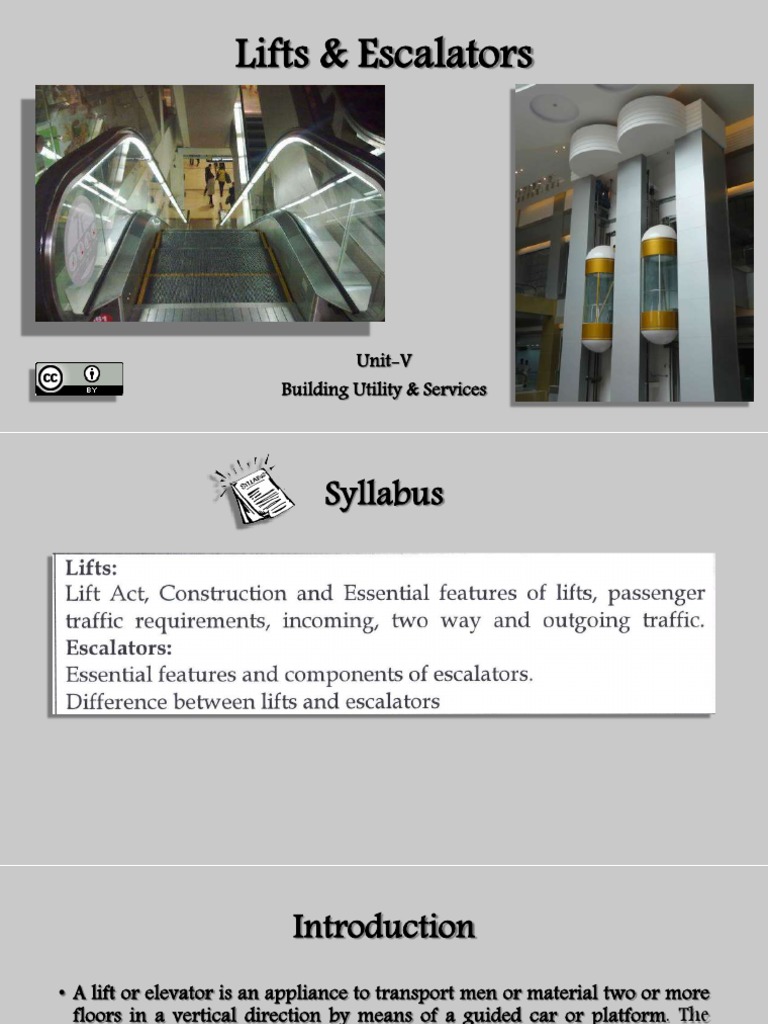 Elevator Systems for Architects | PDF | Elevator | Escalator
