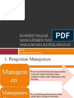 KONSEP DASAR MANAJEMEN DALAM PARADIGMA KEPERAWATAN - PPTX Syedza