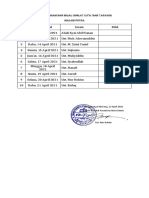 Jadwal Imam Tarawih