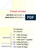 Indefinite and Definite Articles