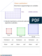 Cálculos de áreas y perímetros de figuras geométricas