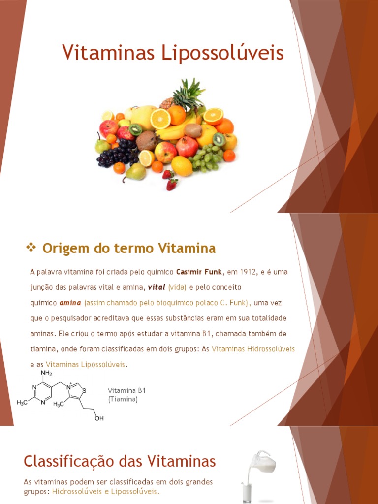 Vitaminas Lipossolúveis e Suas Funções | PDF | Vitamina | Vitamina D