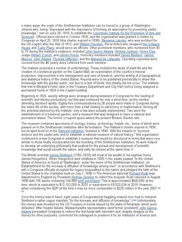 Smithsonian | PDF | Smithsonian Institution