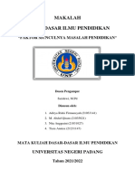 Faktor Munculnya Masalah Pendidikan