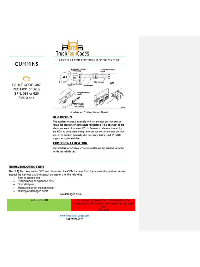 Cummins Accelerator Position Sensor Circuit PDF Switch Throttle