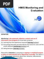 HMIS Monitoring and Evaluation