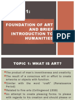 Foundation of Art and Brief Introduction To Humanities