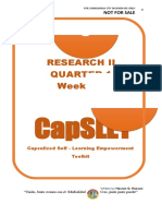 Research Ii Quarter 1 Week 6.1: Capslet