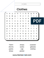 Clothes Worksheets 4
