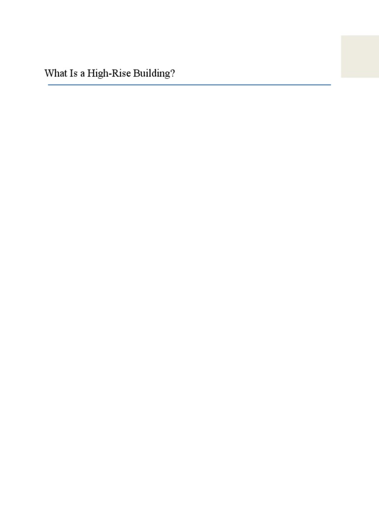 High Rise Building 1 | PDF | Building | Elevator