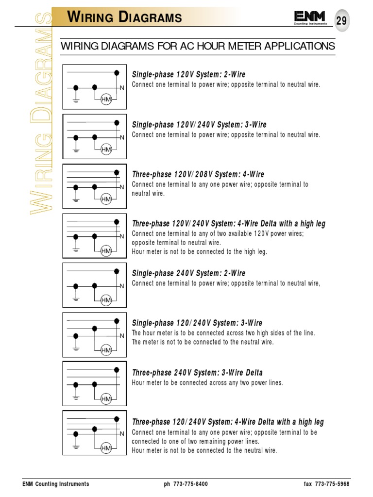 29 Iring Iagrams Wiring Diagrams For Ac Hour Meter Applications PDF