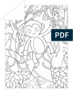 Coloring Monkey in Jungle