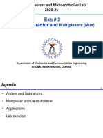 Exp # 2 Adder, Subtractor And: Microprocessors and Microcontroller Lab 2020-21