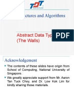 Data Structures and Algorithms: Abstract Data Type (The Walls)