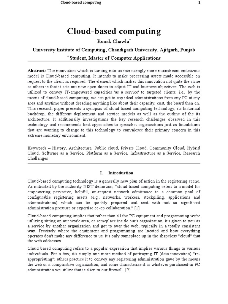 cloud computing research papers latest