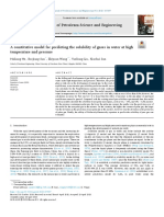 A Constitutive Model For Predicting The Solubility of Gases in Water at High Temperature and Pressure