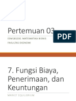 03 - Aplikasi Fungsi Linier Di Bidang Ekonomi (Bagian 2) - Annotated 2 Okt 2020