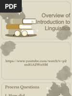 Overview of Introduction To Linguistics