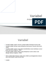 Variabel: Ariyani Indriastuti