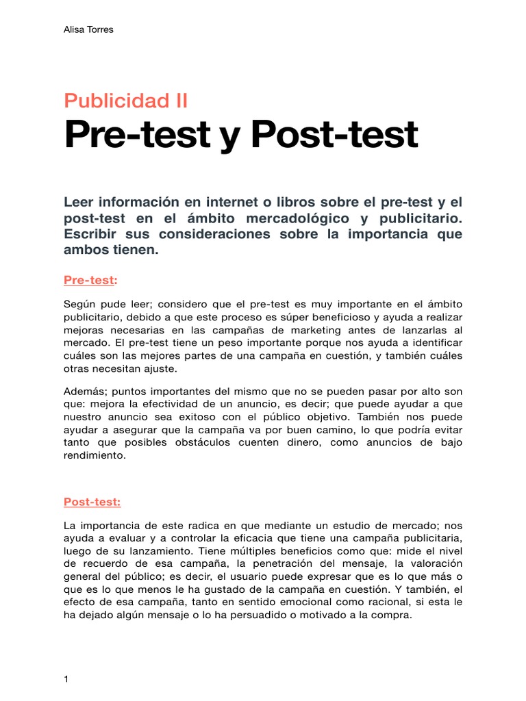 Pub2 - Pre:post-Test | PDF