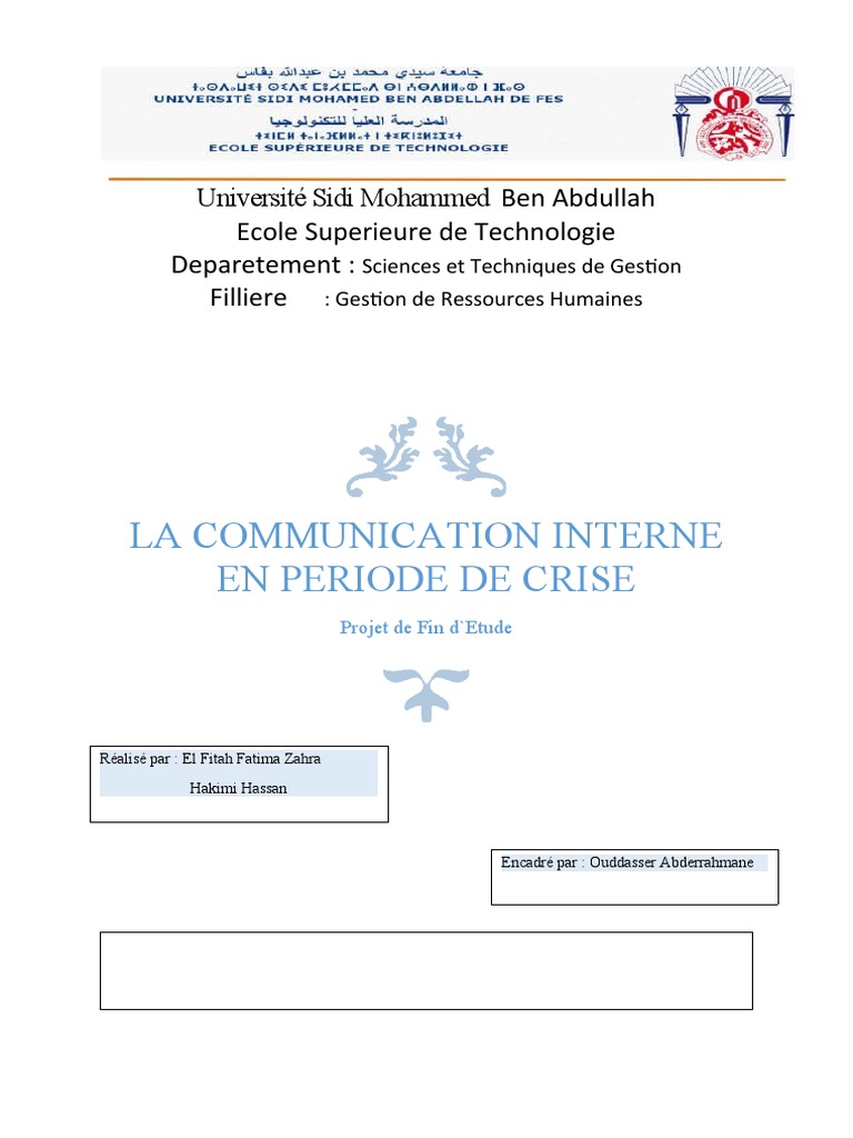 PFE Communication Interne | PDF | la communication | Gestion des ...