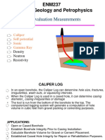 Formation Evaluation Measurements: ENM237 Reservoir Geology and Petrophysics