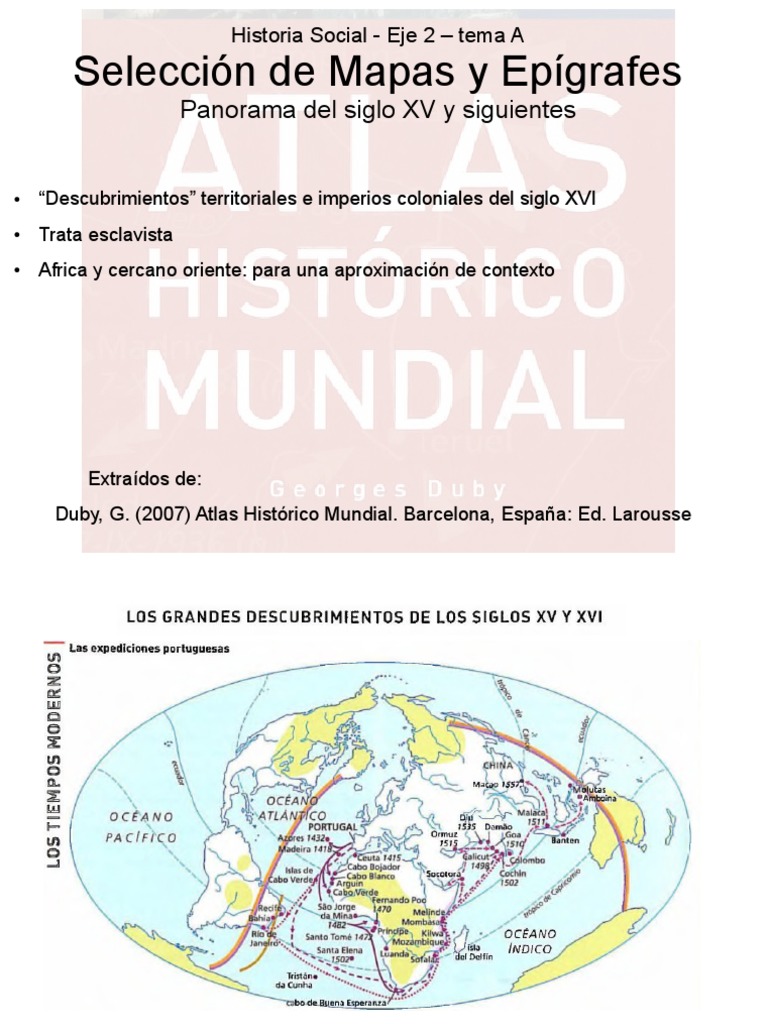Duby G. Mapas Imperios Coloniales y Trata y El Mundo - Hasta Siglo ...