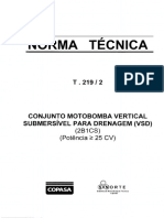 T-219-2 - Conjunto Motobomba Vertical Submersível Potencia Maior 25 Cv